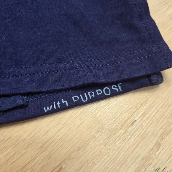 JAANUU Scrub Top Womens Small Navy 4 Pocket V Neck Pontelux J96202 - Picture 5 of 7